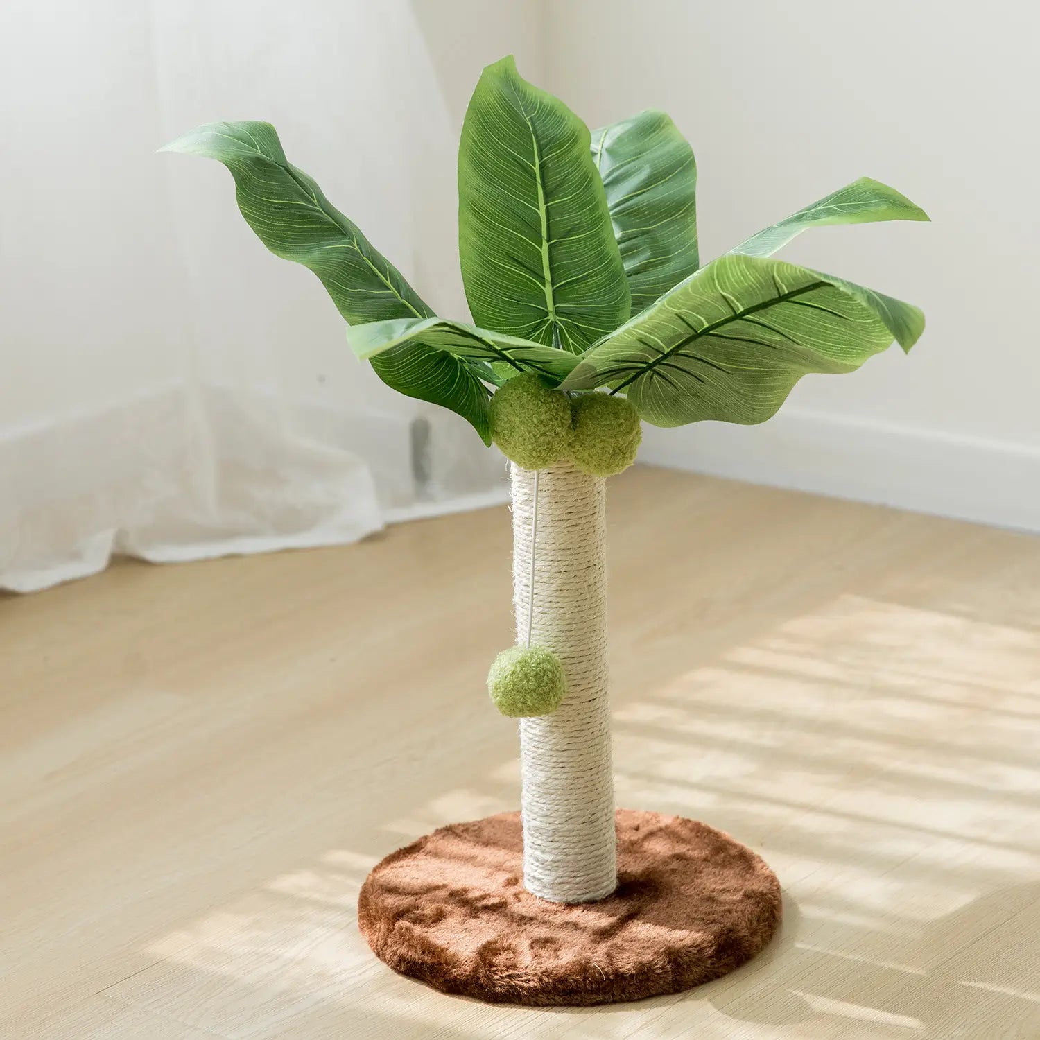 TropicPurr: Small Coconut Tree Cat Scratch Pole