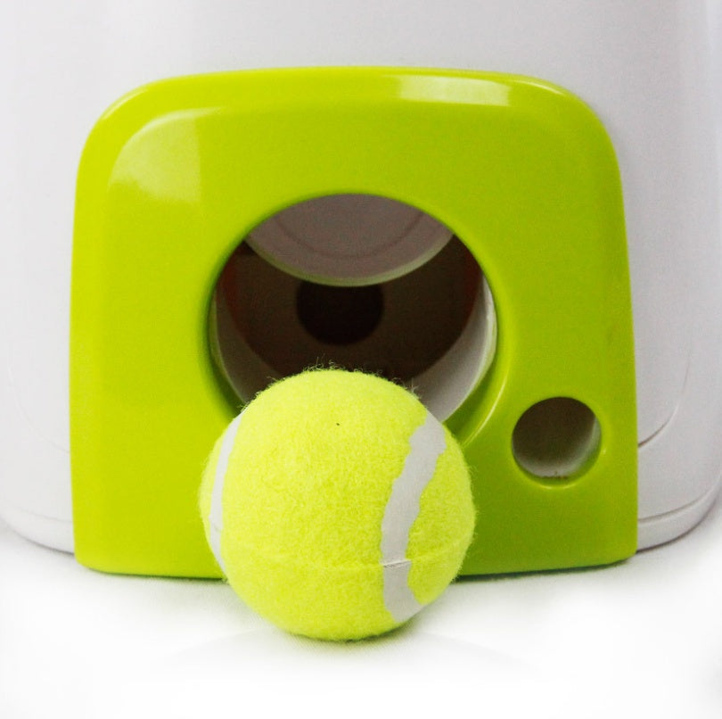 Dog Tennis Ball Launcher with Treat Dispenser for Fetch Rewards