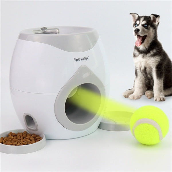 Dual Dog Tennis Cannon with Food Reward Dispenser