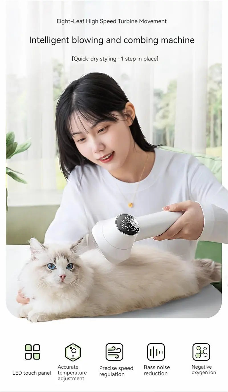 Smart Pet Hair Dryer for Grooming Perfection