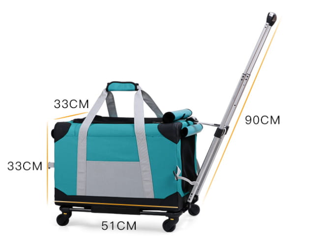 PawPal Pet Trolley Bag Carry Case with Car Mount