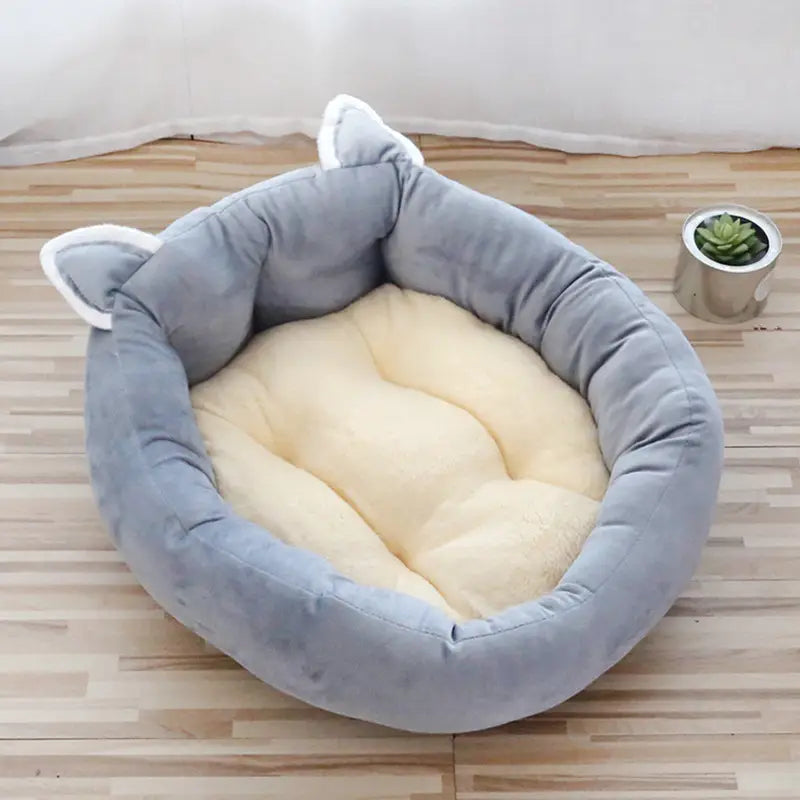 Cartoon High Backrest Pet Bed