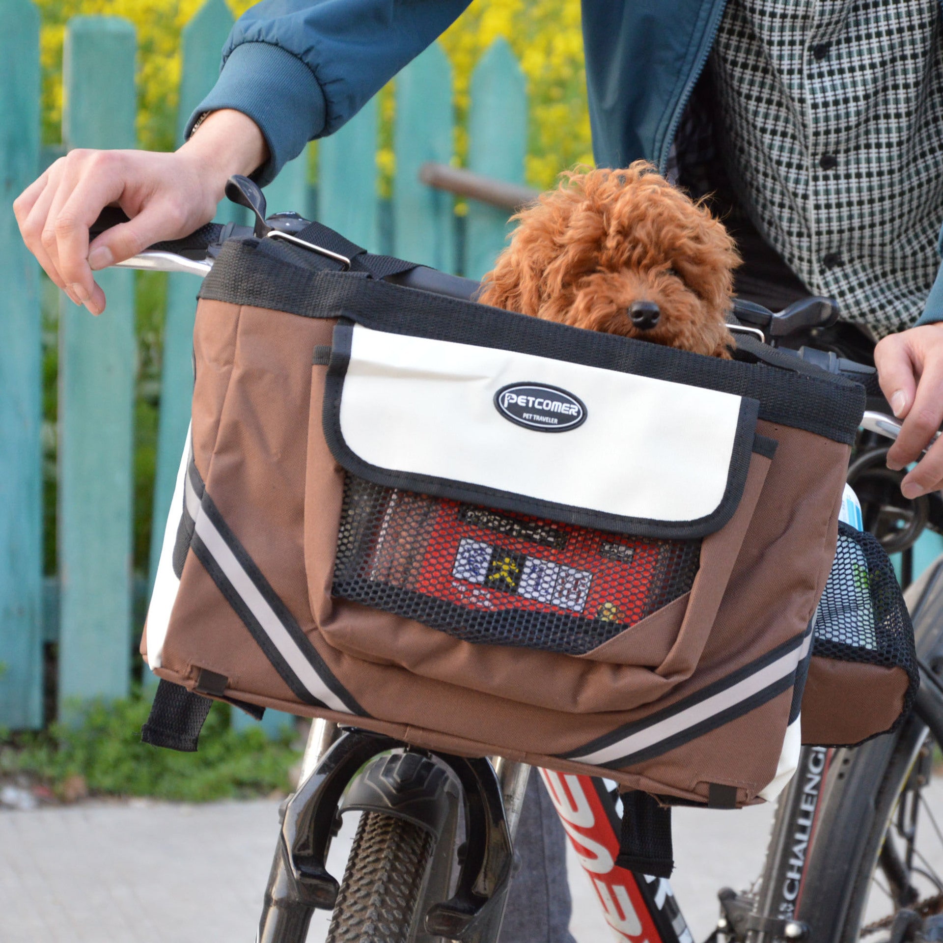 Removable Pet Bicycle Carrier & Front Handlebar Basket for Small Dogs and Cats