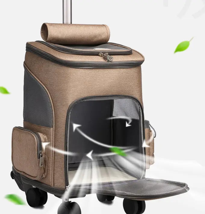 Space Capsule: Portable Folding Universal Wheel Trolley Pet Bag