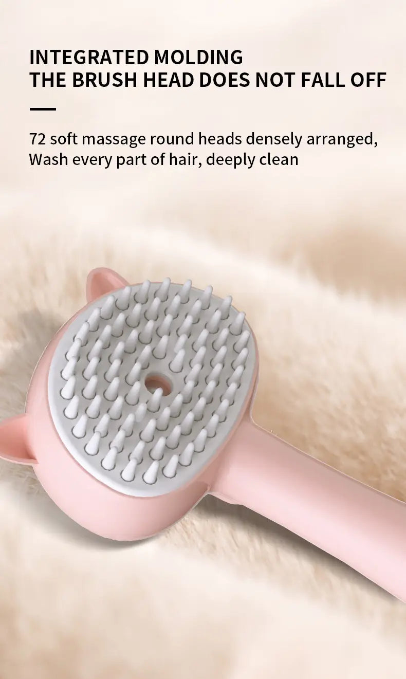 GroomEase: One-click Spray & Massage Comb