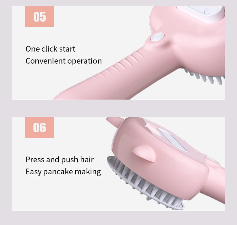 GroomEase: One-click Spray & Massage Comb