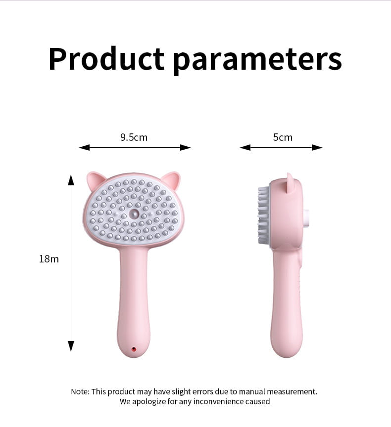 GroomEase: One-click Spray & Massage Comb