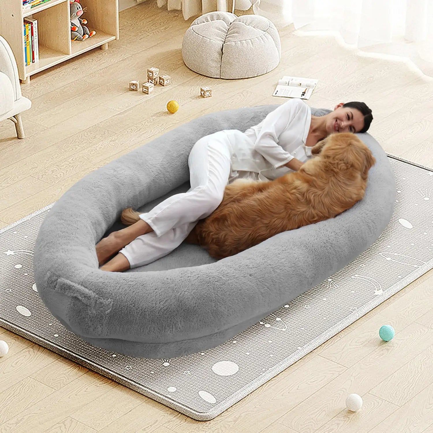 Human-Sized Pet Bed For Cuddling