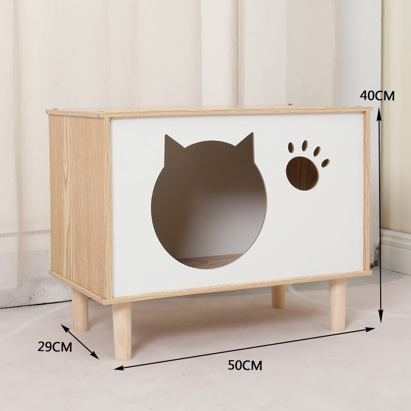 Creative Wooden Pet Nest and Bedside Table