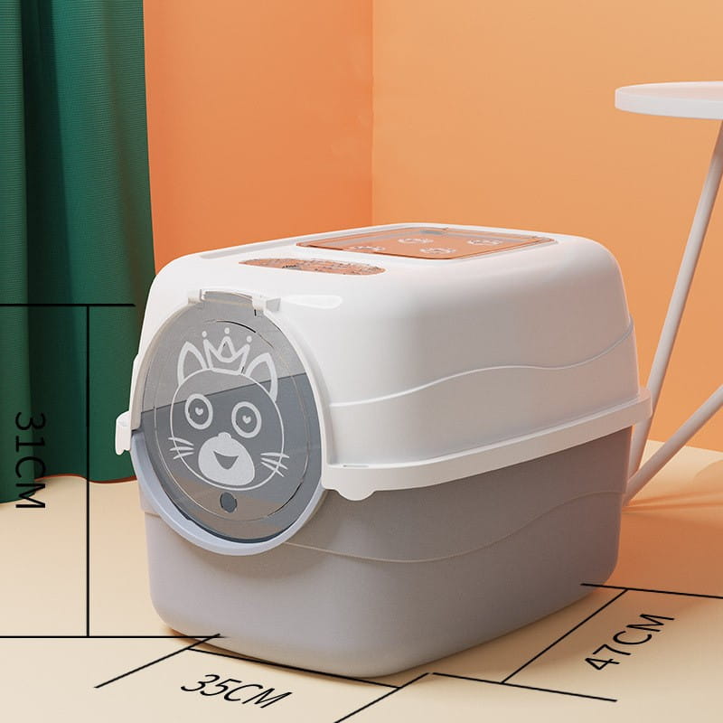 SplashGuard Oasis: Oversized Splash-proof Cat Litter Box