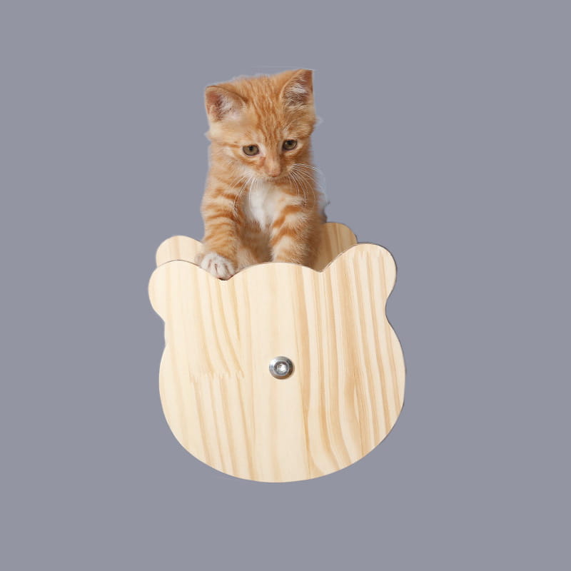 ClimbCraft: Solid Wood DIY Wall-Mounted Sisal Pole & Cat Toy Platform