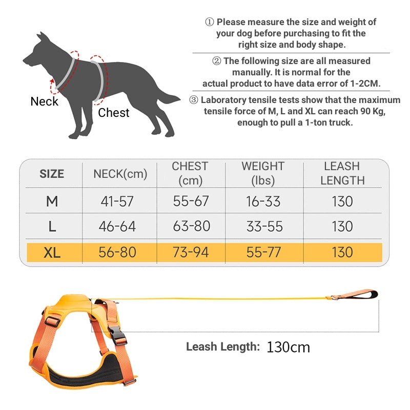 Retractable Leash and Harness Set