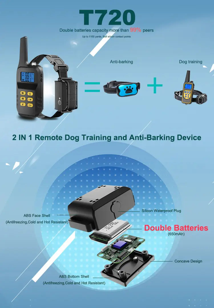 Long-Range Dog Training Walkie-Talkie: 1000M Remote Control Device