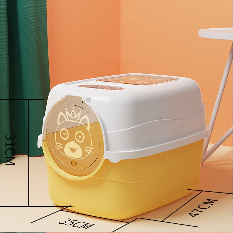 SplashGuard Oasis: Oversized Splash-proof Cat Litter Box