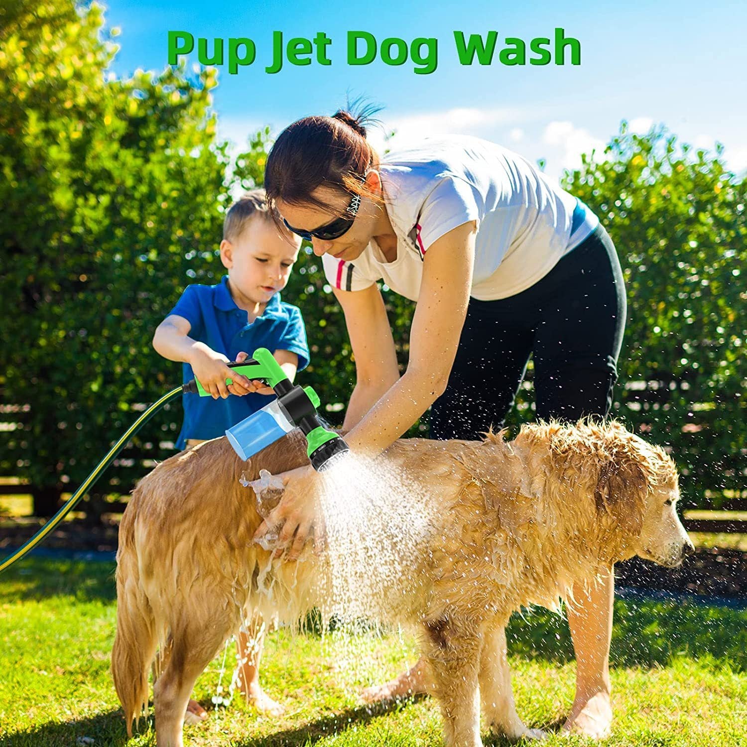 High-Pressure Pet Shower Sprayer - Versatile Outdoor Dog Wash Tool