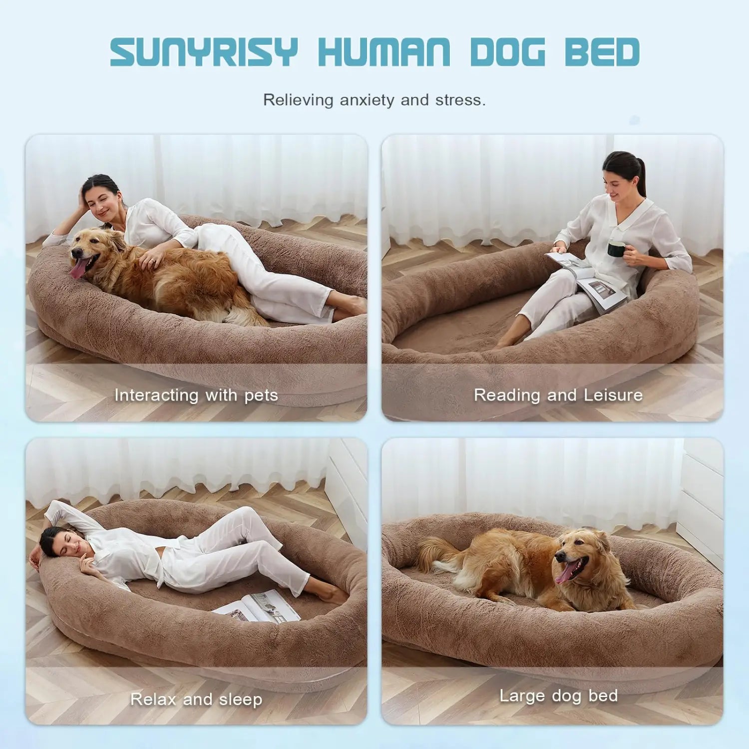 Human-Sized Pet Bed For Cuddling