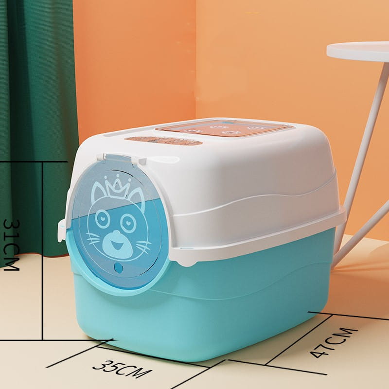 SplashGuard Oasis: Oversized Splash-proof Cat Litter Box