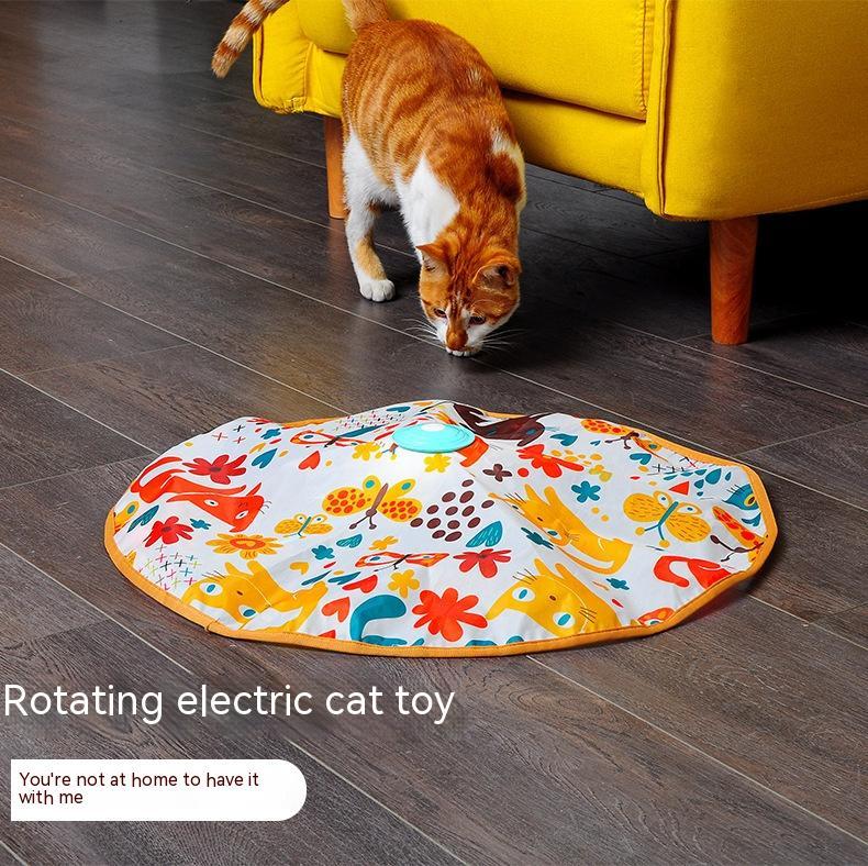 Smart Electric Turntable Feather Teaser for Cats