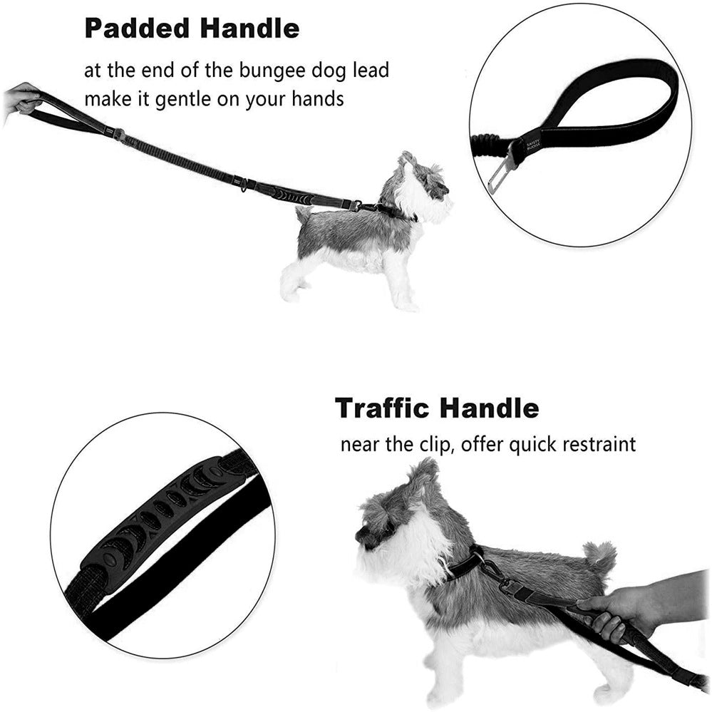 Adjustable Dog Leash With Car Seat Belt Feature