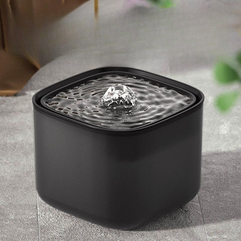 AquaPurr: 3L Pet Water Fountain - Smoky Gray / Upgraded Anti Dry Burning