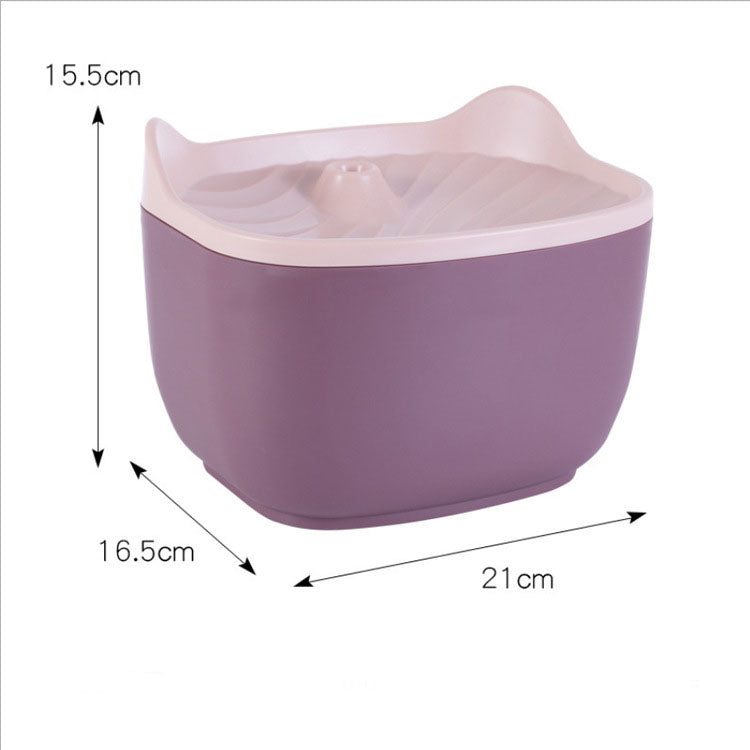 AquaPurr: Removable and Washable Drinking Fountain - Pink purple