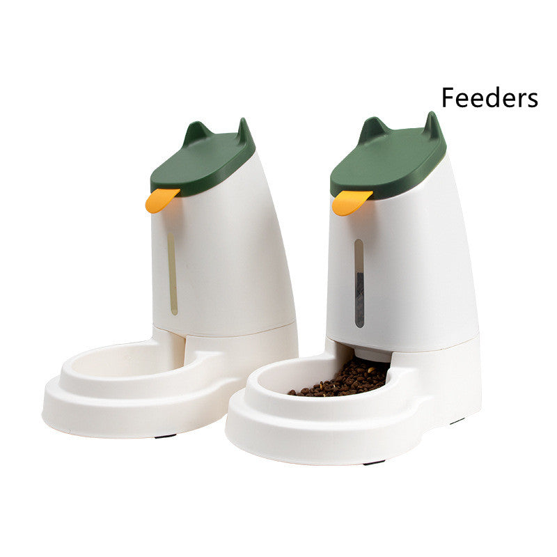 AutoServe: Large Capacity Pet Feeder/Waterer - Green / Feeder