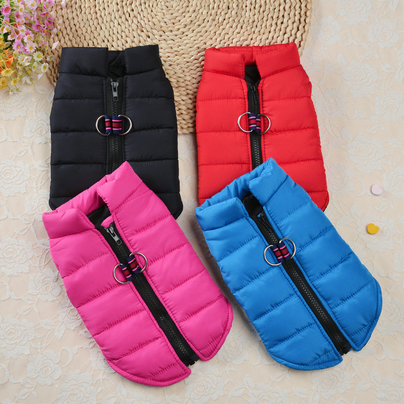 Autumn and Winter Zipper Vest for Pets