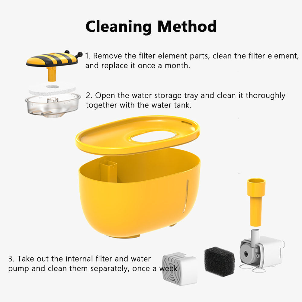 Bee Pet Water Fountain with Auto Filter