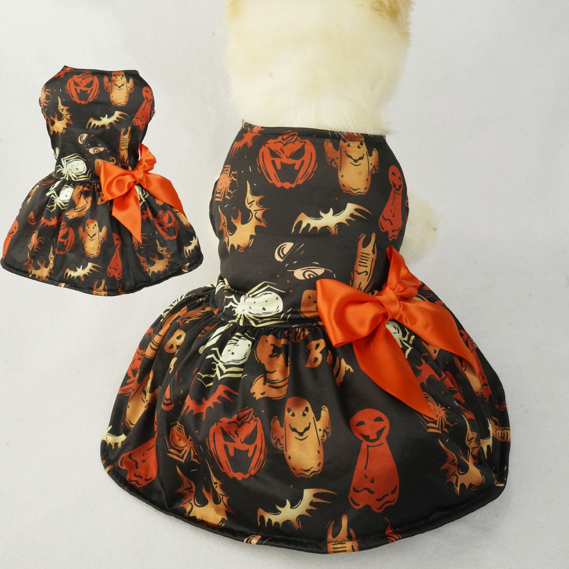 Pet Dress Pumpkin Print Costume