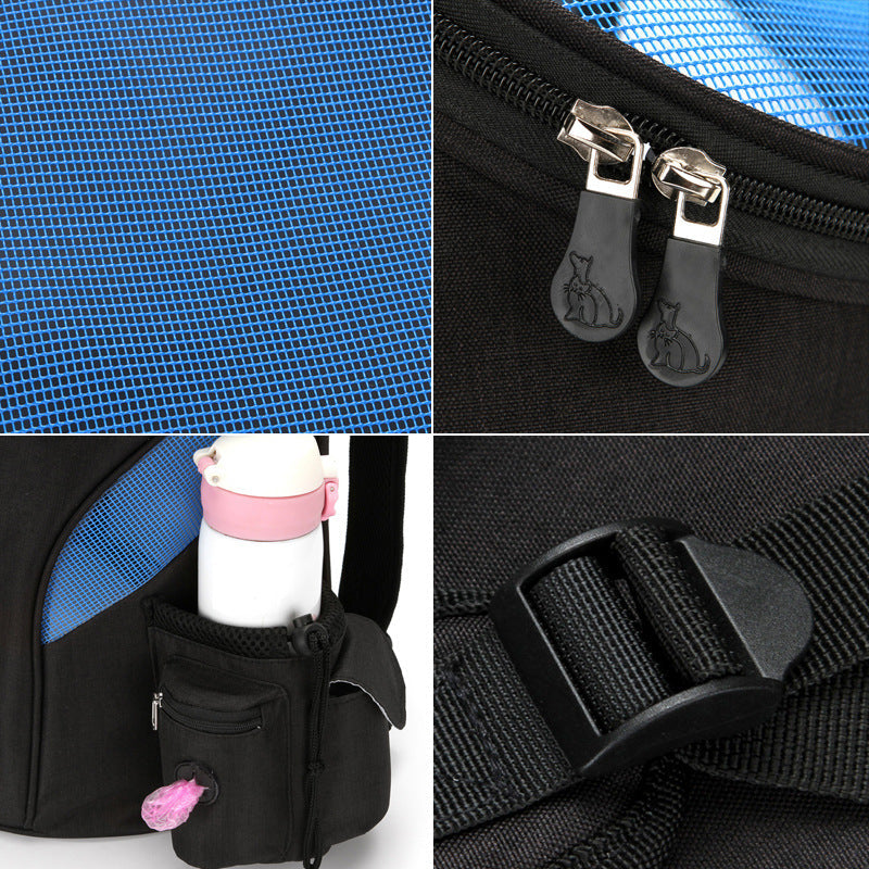 BreezyTrek: Mesh Ventilation Pet Backpack