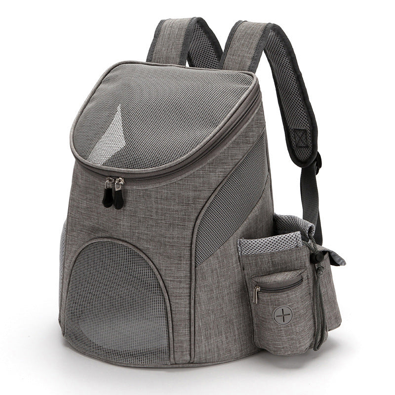 BreezyTrek: Mesh Ventilation Pet Backpack - Grey / L