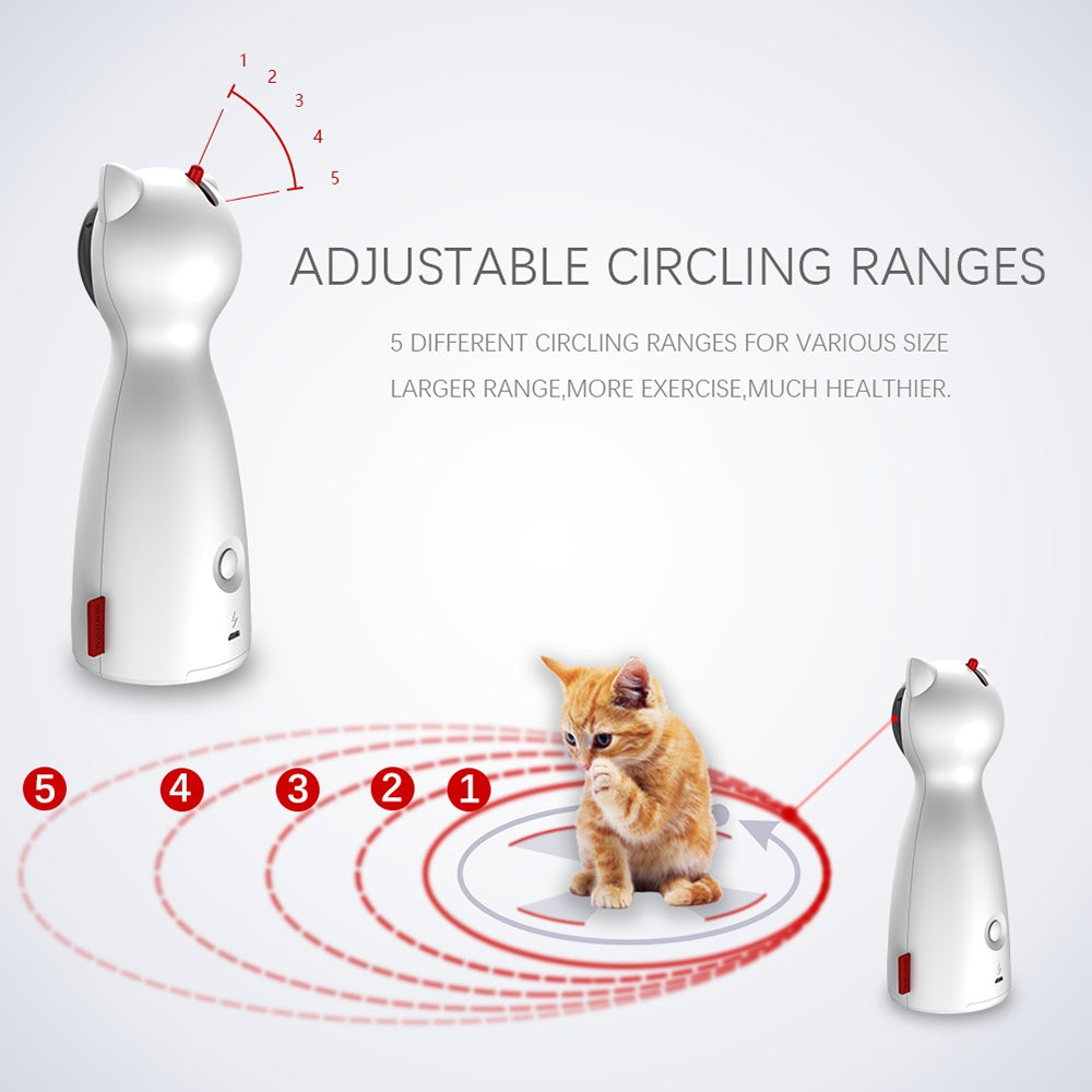 Cat Automatic Laser Toy - White - Cat Toy