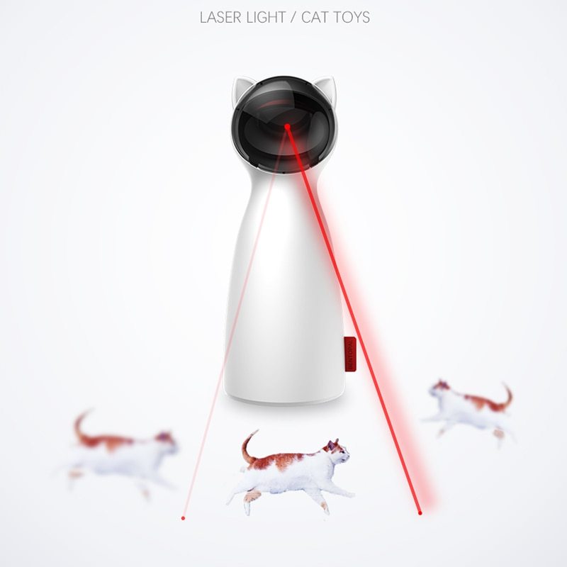 Cat Automatic Laser Toy - White - Cat Toy