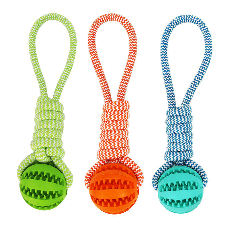 ChewRope Ball Dog Chew Toy with Tug-of-War Rope