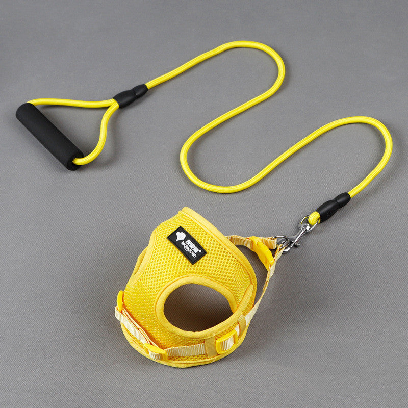 ComfyGrip: Mesh Dog Leash and Collar Set - Yellow