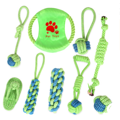 Cotton Rope Knot Toy Set Collection for Dogs - 9 pieces set 3 style