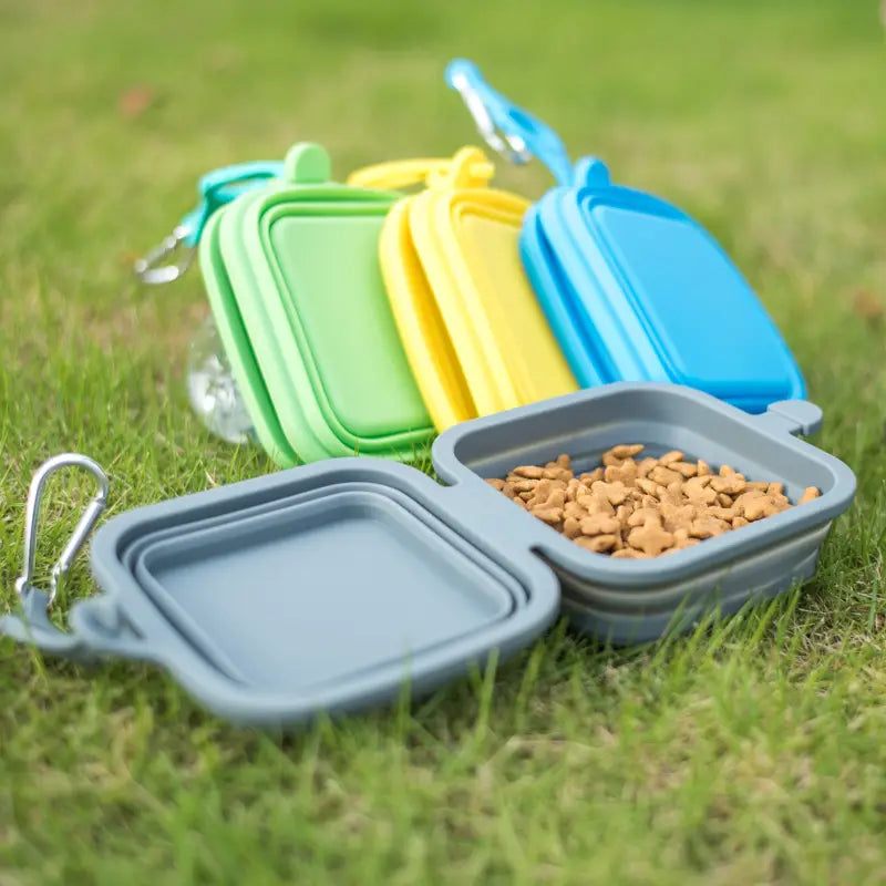 Outdoor Collapsible Silicone Food & Water Bowl Dish For Dogs & Cats