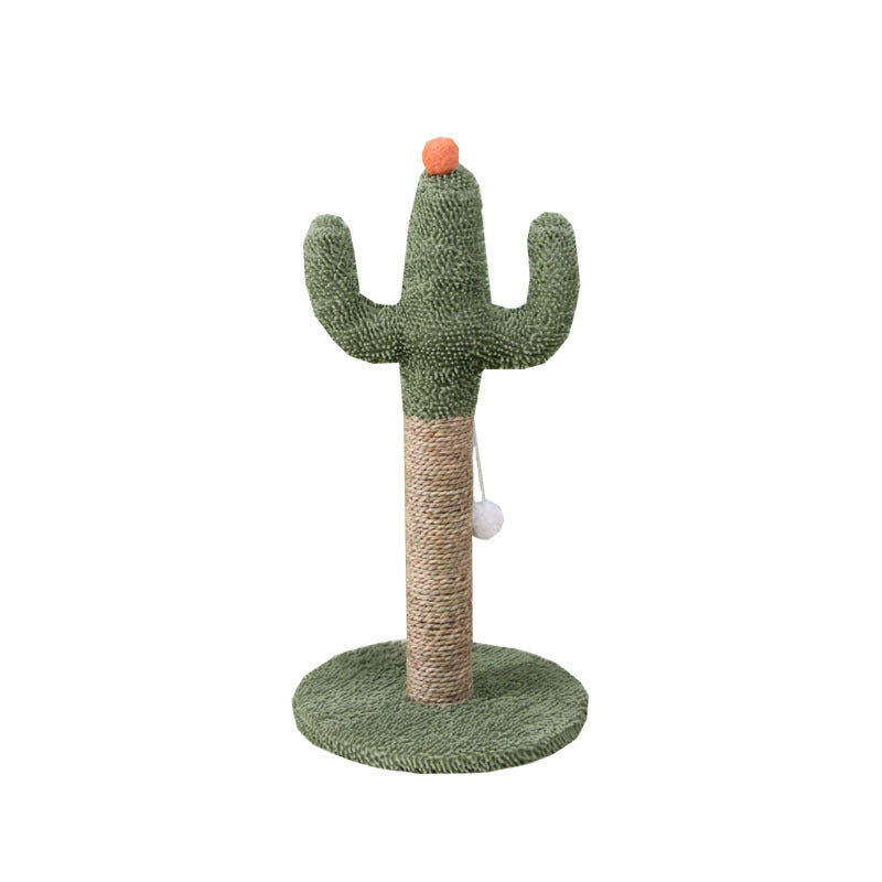 DesertDream: Sisal Cactus Cat Scratch Tower Toy - Single Column Cactus