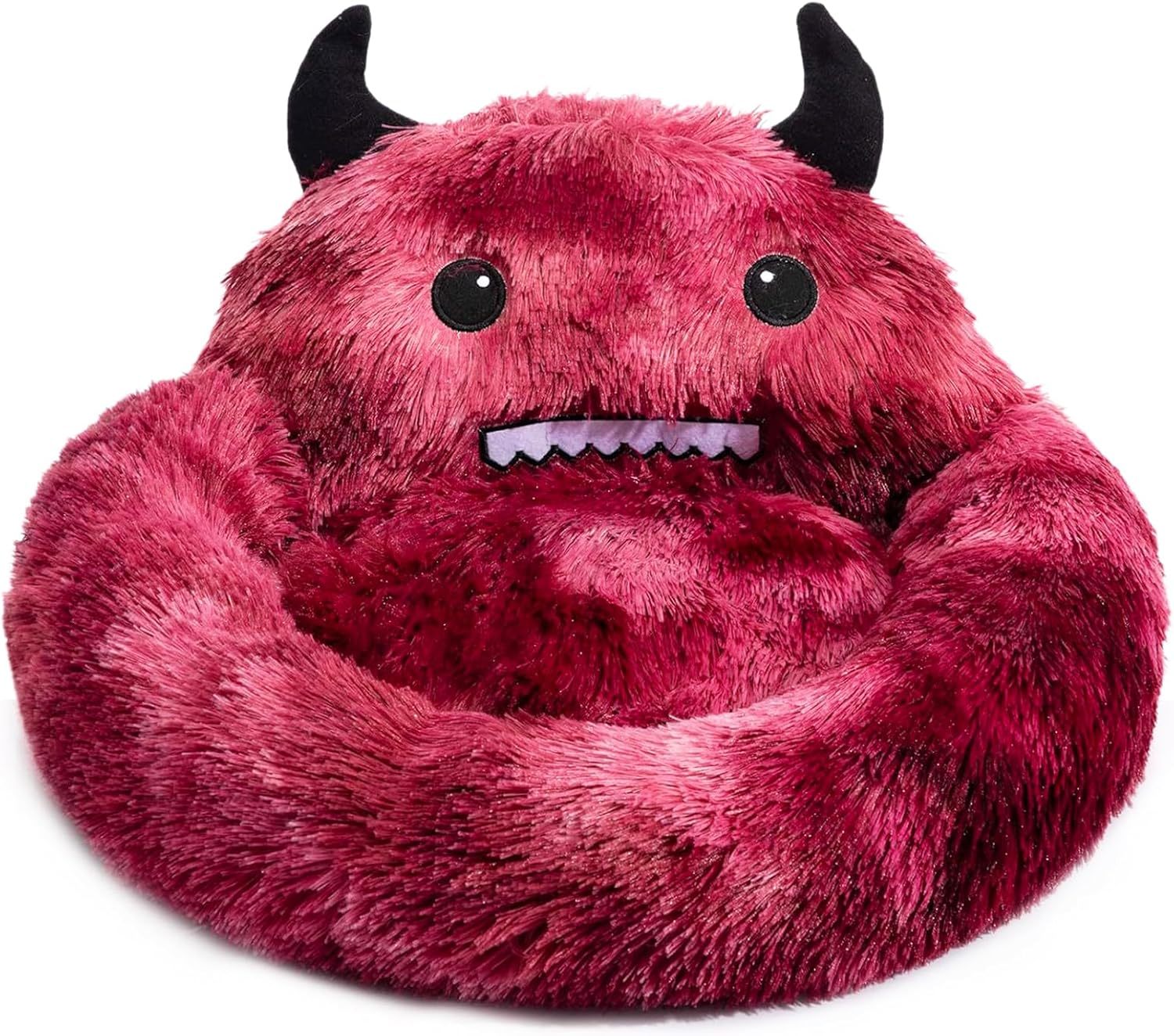 Self-Warming Donut Monster Pet Bed