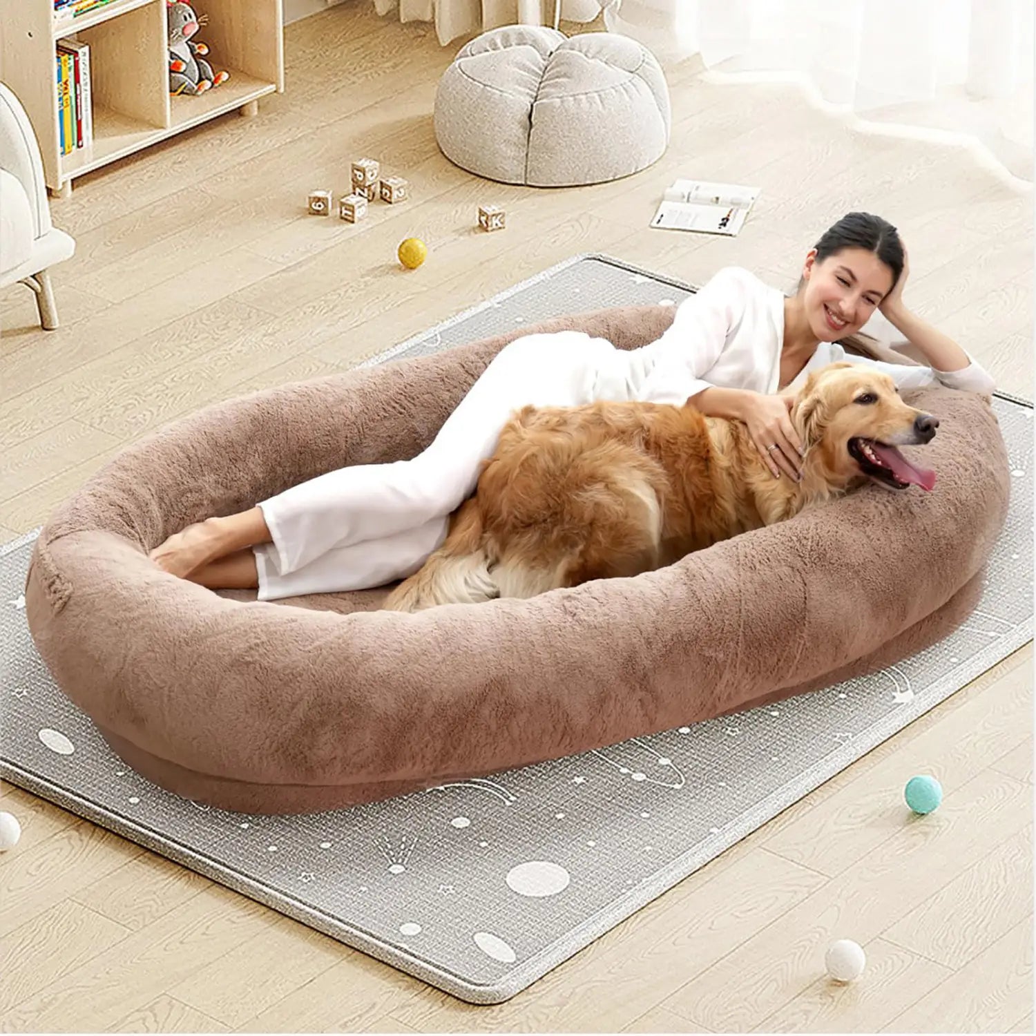 Human-Sized Pet Bed For Cuddling