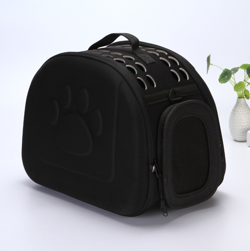 EVA Bloom: Medium Pet Travel Bag - Black