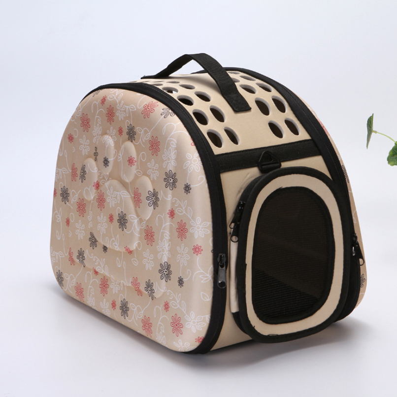 EVA Bloom: Medium Pet Travel Bag - Champagne