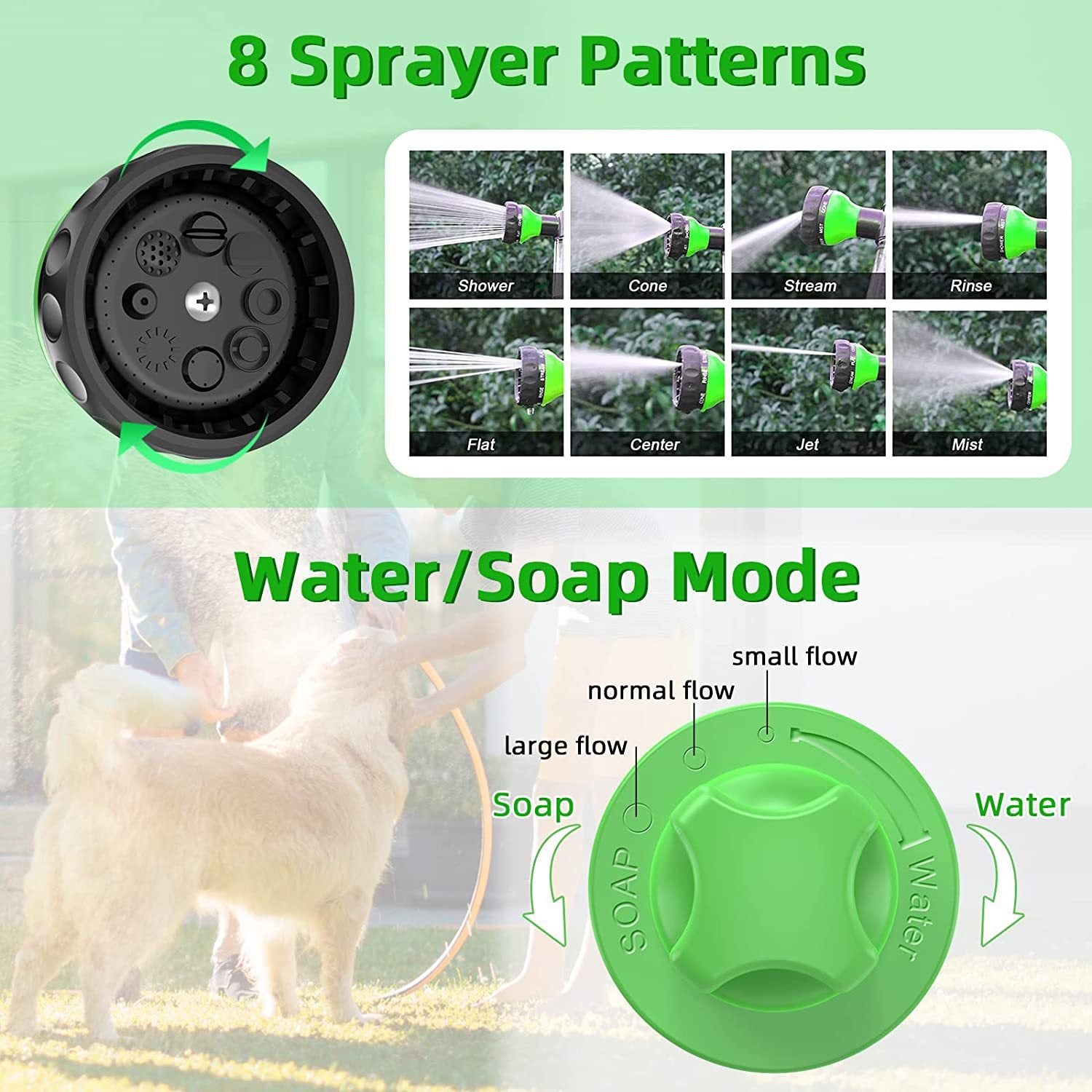 High-Pressure Pet Shower Sprayer - Versatile Outdoor Dog Wash Tool