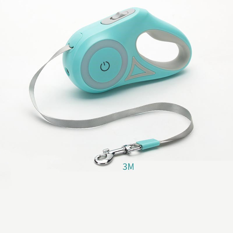 FlexiFreedom: Retractable Dog Leash with Spotlight Collar