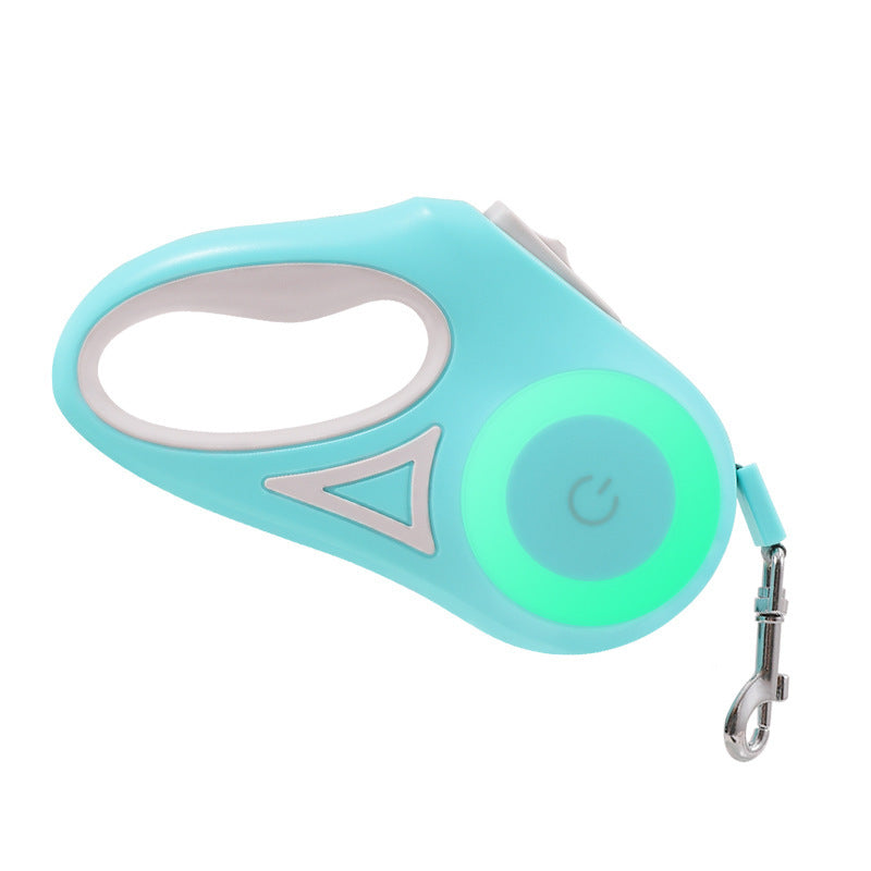 FlexiFreedom: Retractable Dog Leash with Spotlight Collar - Green 3M / Single traction rope