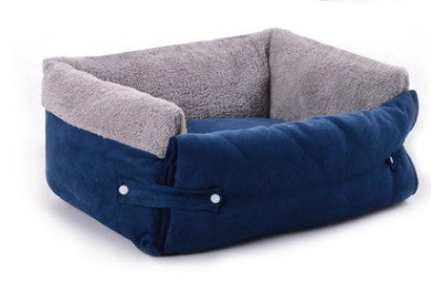 Flip Pet Nest: Pet Beds with Blanket - Blue Ash / L