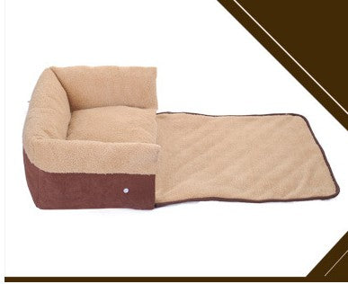 Flip Pet Nest: Pet Beds with Blanket - Coffee / L