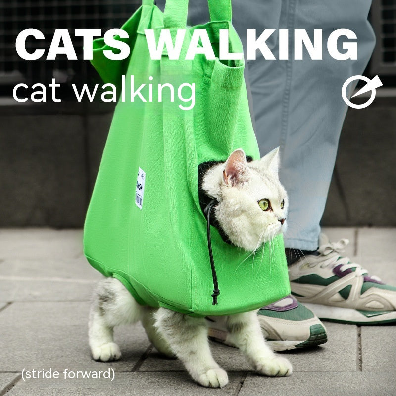 Go-Anywhere Walking Cat Bag: Portable & Breathable Pet Bag