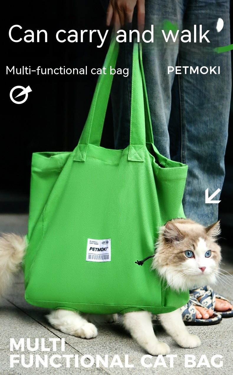 Go-Anywhere Walking Cat Bag: Portable & Breathable Pet Bag