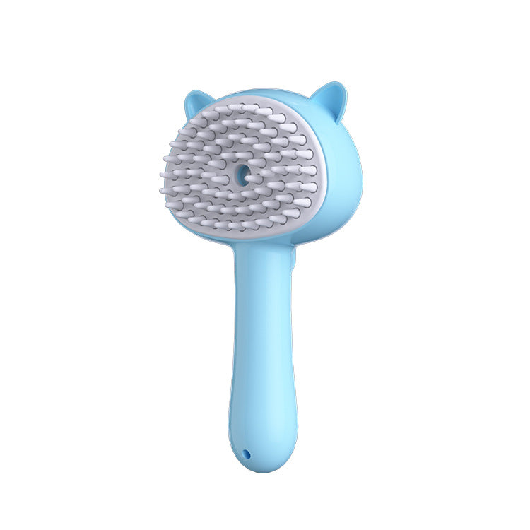 GroomEase: One-click Spray & Massage Comb - 18x9.5x5cm / Blue